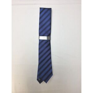 Alfani Waldin Stripe Necktie -‎ Blue & Black Striped Silk Tie - New with Tags